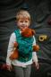 Preview: LennyLamb Puppentragehilfe mit Schnallen Under the Leaves - Golden Autumn IGEL GRÜN